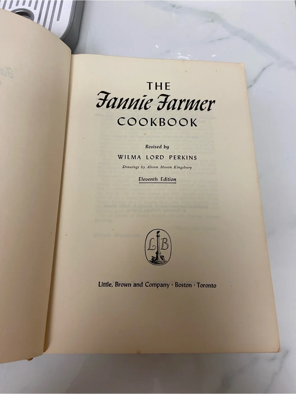 Vintage The Fannie Farmer Cookbook 11th Edition